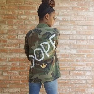 Authentic Vintage Oversized Camo Jacket 'Dope'